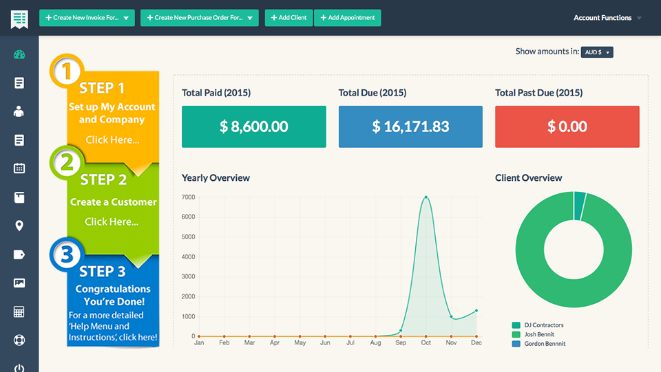 Invoice365 dashboard